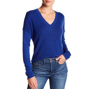 J. Crew 100% merino wool v-neck sweater - cobalt blue - S